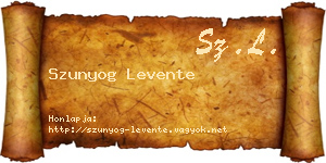Szunyog Levente névjegykártya